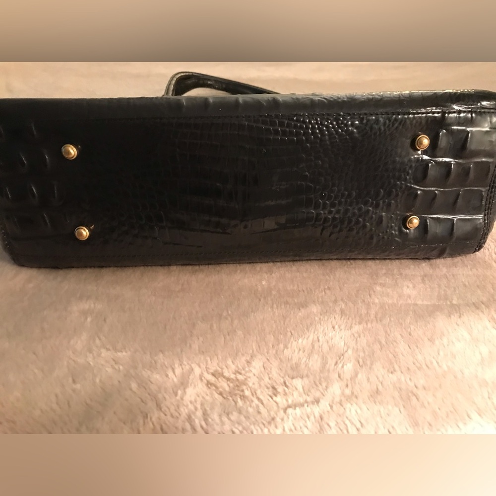 Brahmin Black Croc-Embossed Tote Bag - Picture 6 of 15